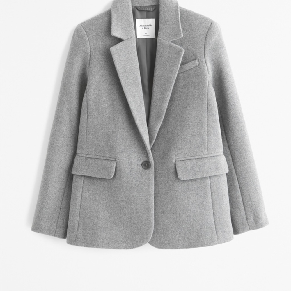 Women's Grey Wool Blazer